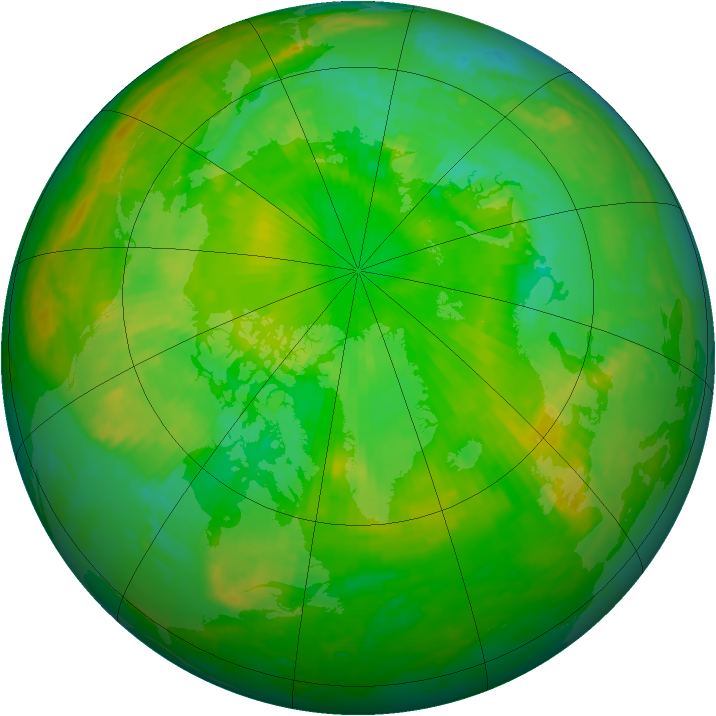 Arctic ozone map for 05 July 2002